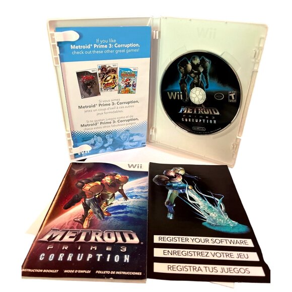 Metroid Prime 3: Corruption Nintendo Wii 2007 Complete w/Manual - Picture 1 of 3
